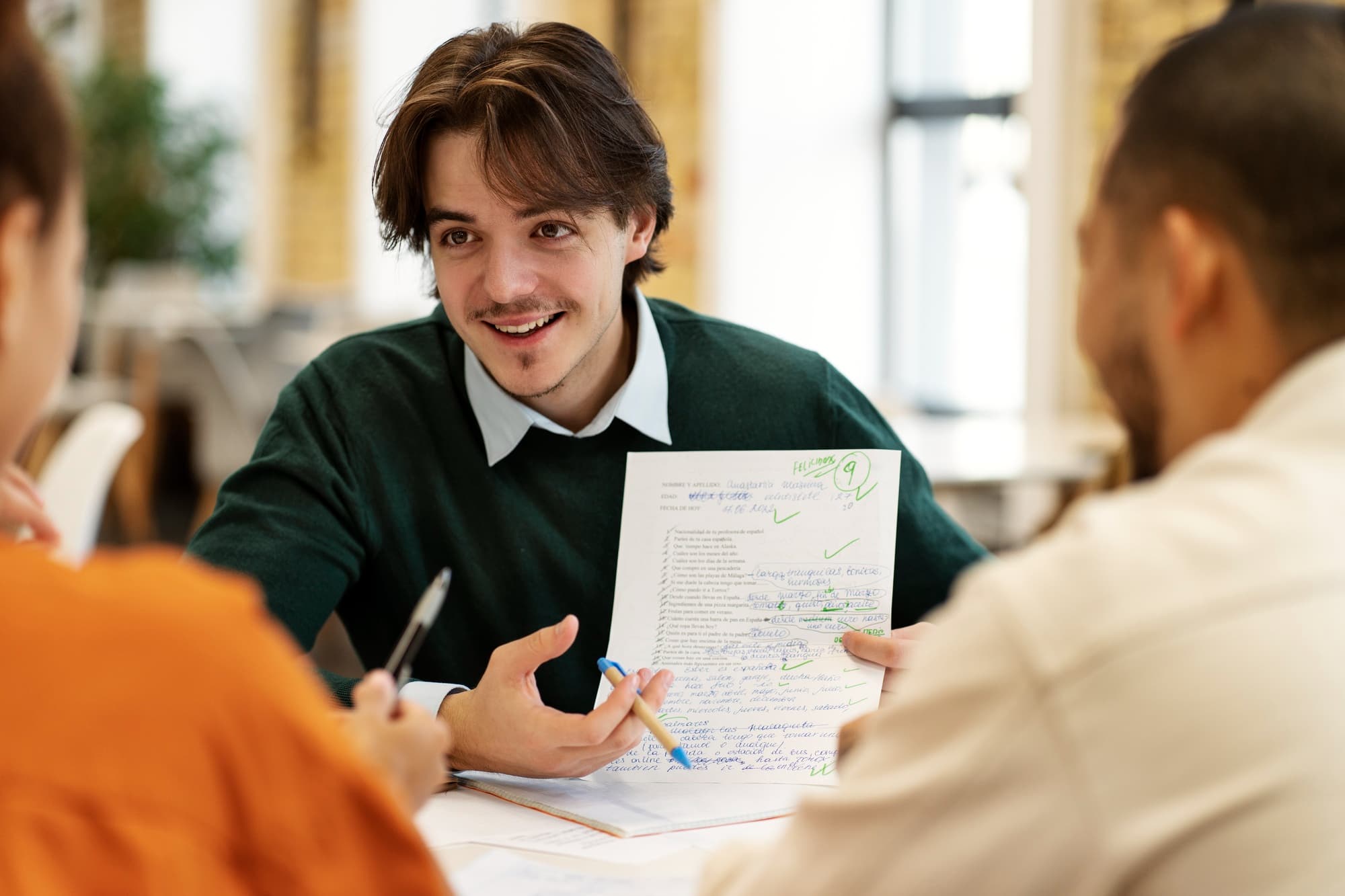 Students studying together