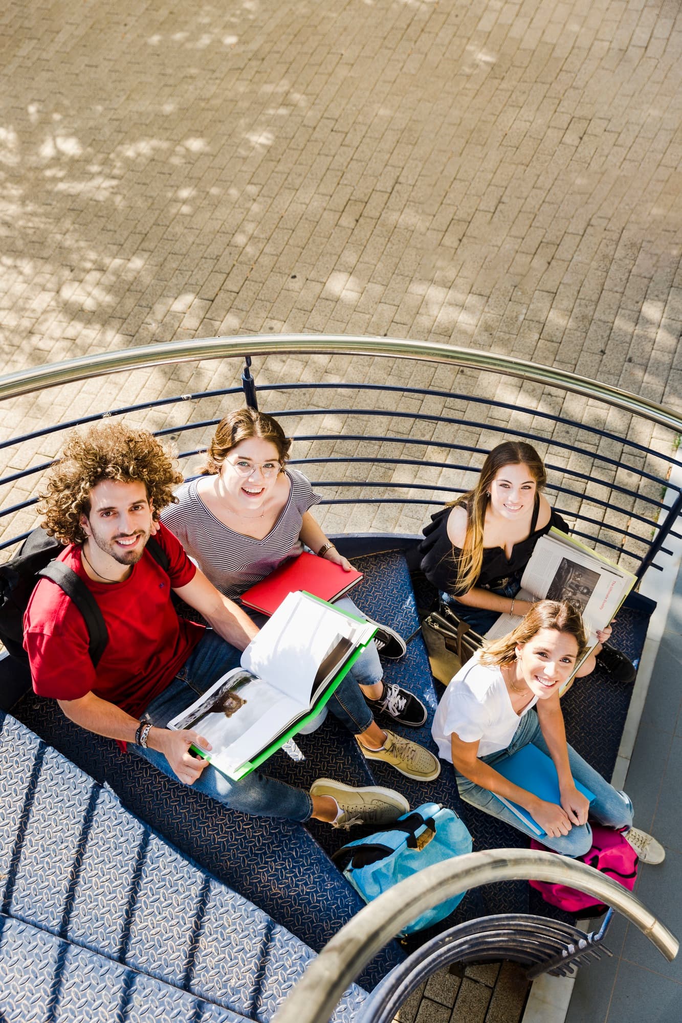 Students studying together
